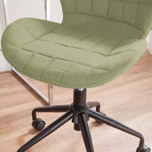 Chaise de bureau Harmi Tissu / Métal - Beige vert