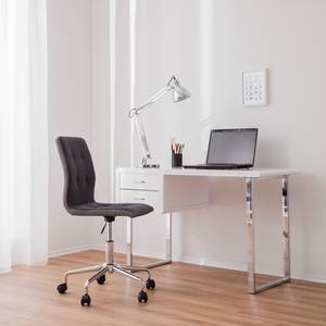 Chaise de bureau Troon Tissu / Chrome - Gris foncé / Gris clair