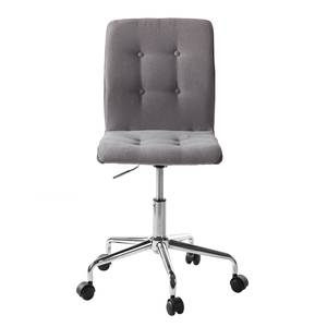 Chaise de bureau Troon Tissu / Chrome - Gris clair / Gris foncé