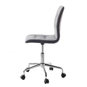 Chaise de bureau Troon Tissu / Chrome - Gris clair / Gris foncé