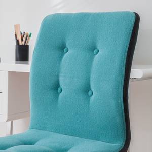 Chaise de bureau Troon Tissu / Chrome - Turquoise / Gris foncé