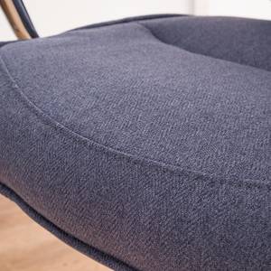 Chaise de bureau Kalesi Imitation cuir / Métal - Bleu jean / Gris