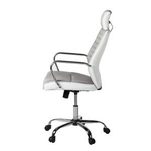 Chaise de bureau Kalesi Imitation cuir / Métal - Gris clair / Blanc