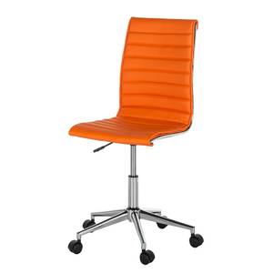 Chaise de bureau Marilyn Imitation cuir - Orange