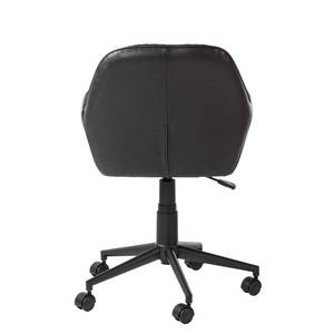 Chaise de bureau Melfort Imitation cuir - Métal - Anthracite / Noir