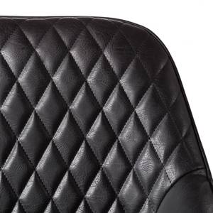 Chaise de bureau Melfort Imitation cuir - Métal - Anthracite / Noir