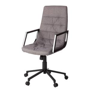 Chaise de bureau Merja Tissu / Matériau synthétique - Gris / Noir