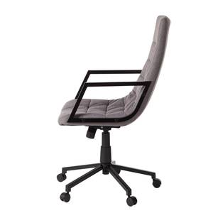 Chaise de bureau Merja Tissu / Matériau synthétique - Gris / Noir