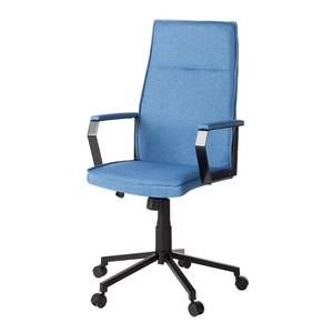 Chaise de bureau Norra Tissu / Matériau synthétique - Bleu glacier
