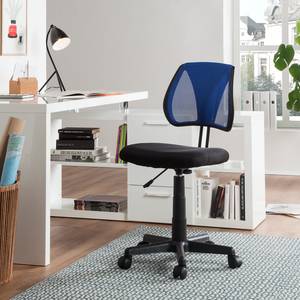 Chaise de bureau pivotante Seda Mesh - Noir / Bleu