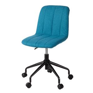 Bürodrehstuhl Vetla Webstoff / Kunststoff - Blau