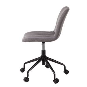Chaise de bureau Vetla Tissu / Matériau synthétique - Gris foncé