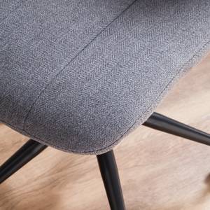 Chaise de bureau Vetla Tissu / Matériau synthétique - Gris foncé