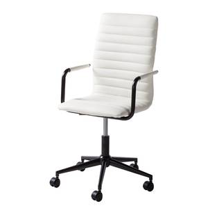 Chaise de bureau Waledas I Imitation cuir / Métal - Blanc / Noir