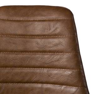 Chaise de bureau Wingard Imitation cuir - Métal - Nougat / Noir
