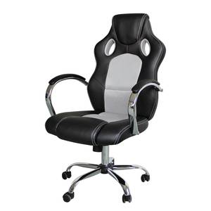 Gaming Chair Yanis Kunstleder / Mesh - Schwarz / Rot - Schwarz / Grau