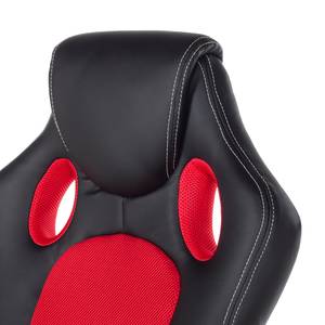 Gaming Chair Yanis Kunstleder / Mesh - Schwarz / Rot - Schwarz / Rot