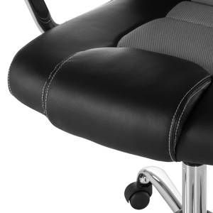 Chaise de bureau pivotante Yanna Imitation cuir / Tissu mesh