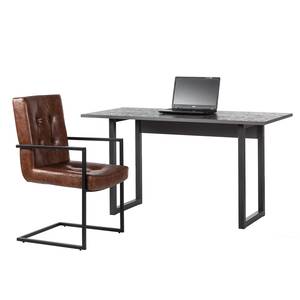 Büroset Workbase (2-teilig) Kunstleder / Metall