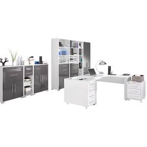 Set risparmio per ufficio Merit VIII 10 pezzi - Bianco ghaccio/Grigio lucido