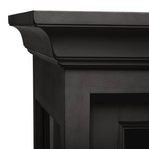 Credenza Sollerön Pino massello - Nero/Color ottone