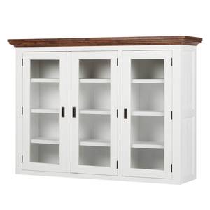 Rehausse pour buffet Gomera Acacia partiellement massif - Blanc / Marron