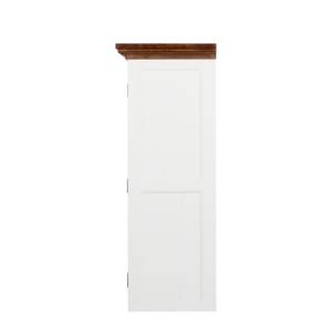 Rehausse pour buffet Gomera Acacia partiellement massif - Blanc / Marron