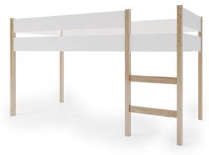 Lit mezzanine GROTT LB005 Blanc - Bois massif - Bois/Imitation - 99 x 120 x 208 cm