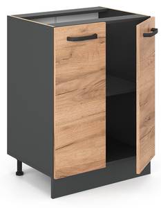 Meuble bas de cuisine R-Line 34888 Anthracite - Imitation chêne truffier de sonoma