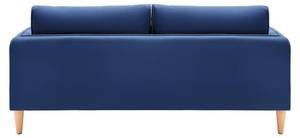 3-Sitzer-Sofa LIVIA Blau - Massivholz - Textil - 176 x 78 x 76 cm