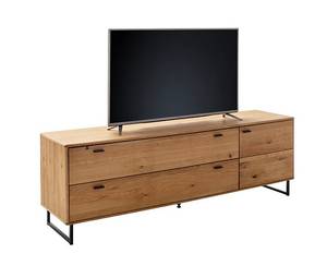 Meuble TV ARUJO 1 porte 2 tiroir Marron - Bois massif - 209 x 68 x 50 cm