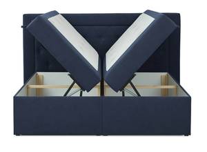 Boxspringbett Allure Pocket und Visco Blau - Breite: 160 cm