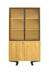 Designer Vitrine aus Eiche VITA Braun - Massivholz - Holzart/Dekor - 100 x 190 x 45 cm