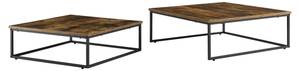 Lot de 2 tables basses Haninge gigognes Marron - Bois manufacturé - 75 x 27 x 75 cm