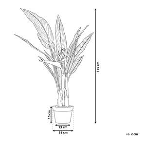 Plante artificielle STRELITZIA TREE Noir - Vert - Orange - Matière plastique - 13 x 115 x 13 cm