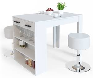 Set de table de bar Repose 33329 Blanc - Bois manufacturé - 67 x 77 x 100 cm