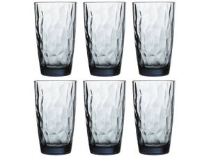 Highball-Glas Diamond 6er Set Blau - Naturfaser - 2 x 15 x 9 cm