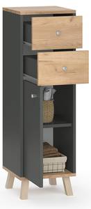 Armoire mid Senyo Anthracite - Imitation chêne