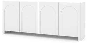 Buffet ARCO SB204 4D Blanc - Bois manufacturé - Matière plastique - 204 x 83 x 35 cm