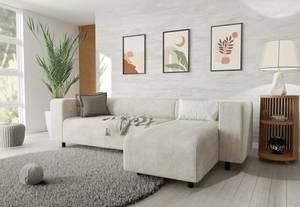 Ecksofa mit Ottomane Mette Beige - Armlehne beidseitig montierbar - Ecke davorstehend rechts