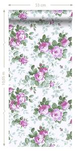 papier peint roses 6965 Mauve