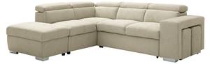 Schlafsofa MELICENA Beige - Textil - 224 x 81 x 263 cm