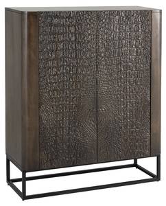 Highboard CROCO Braun - Massivholz - Holzart/Dekor - 100 x 120 x 38 cm