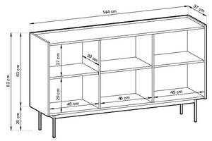 Sideboard COLOR SB144 3D Beige - Holzwerkstoff - Kunststoff - 144 x 83 x 37 cm