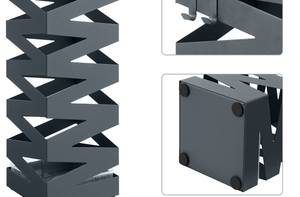 Regenschirmständer Port-au-Prince Grau - Metall - 16 x 49 x 16 cm