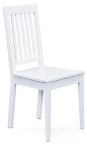 Chaise de salle à manger Wright lot de 2 Blanc - Bois massif - 42 x 95 x 50 cm