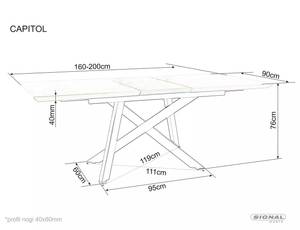 Table à manger Capital 200 x 76 x 90 cm