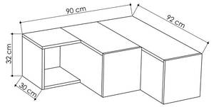 Meuble TV Compact Imitation chêne