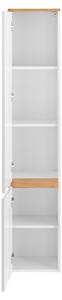 Armoire haute PLATINUM HC35 2D Blanc - Bois manufacturé - Matière plastique - 35 x 176 x 30 cm