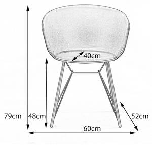 Stuhl DANI 60 x 79 x 52 cm - Silber